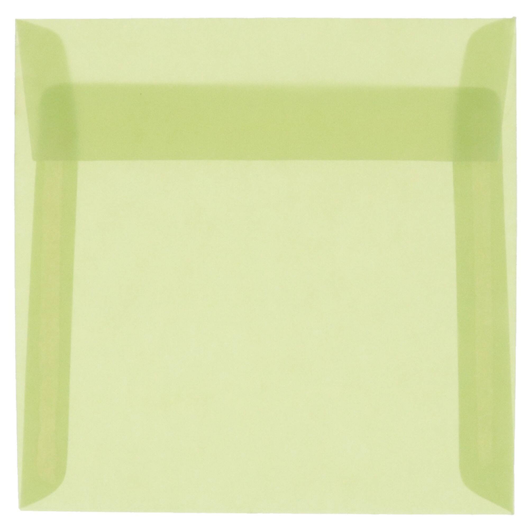 JAM Paper 5.5" x 5.5" Square Translucent Vellum Invitation Envelopes